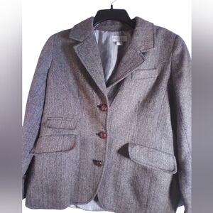 Appleseed Petites Womens Wool And Viscose Blend Blazer Jacket Size 10 Old Money